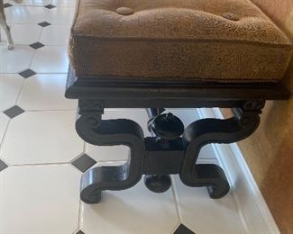 FANTASTIC LEATHERTOP BENCH FROM ROLLING HILLS FURNITURE LONG VALLEY RETAIL WAS $1299, ON SALE FOR $1049-OUR PRICE? A FRACTION!