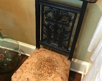 Antique Needlepoint Prayer/Kneeling bench
