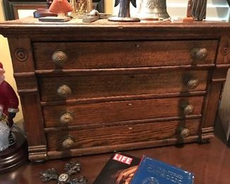 Antique Oak Sewing Cabinet