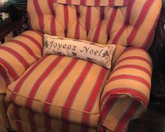 Matching Pair of overstuffed Arm Chairs