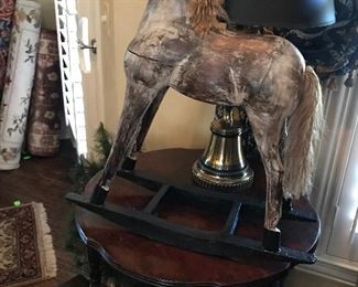 Decorative Rocking Horse, Antique Occasional Table