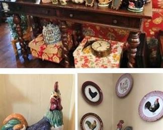 Huge Collection of colorful Roosters, Chickens and more
