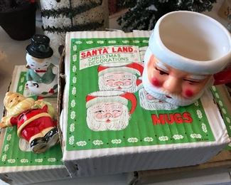 Vintage Santa Land Mugs