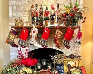 Nutcrackers, Stockings, Large Jugs/Pottery,