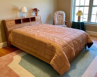 Queen Bed with Headboard Storage