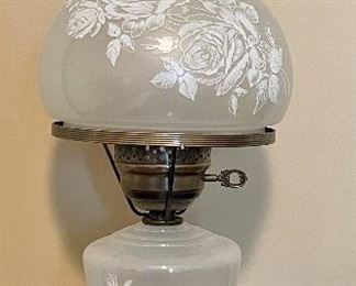 Etched Glass Lamp