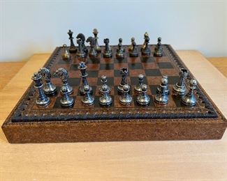 Leather Chess/Checker Board