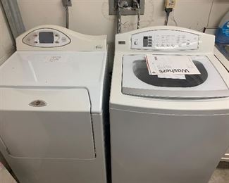 GE Profile Washer and a Maytag electric dryer.
