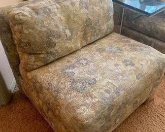 A close of of the Baker slipper chair. Again 1979 and the fabric is as beautiful as the day it was delivered!