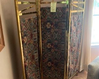 A wonderful antique brass screen that came from the historic hotel in Cottonwood Falls