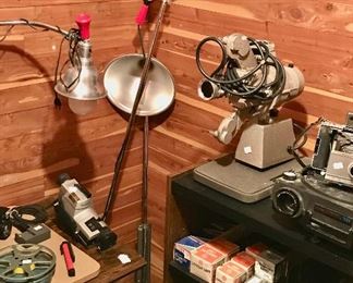 There's a lot to explore in the cedar closet off of the child's bedroom. Lots of vintage photography equipment.