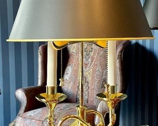 Item 32:  Baldwin Double Candelabra Brass Lamp - 23": $125