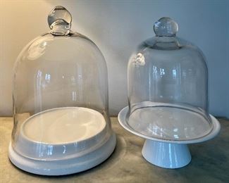 Item 49:  (2) Cheese Cloches:   $28/Each                                                                                 Tallest - 14"