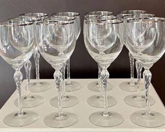 Item 72:  (12) Lenox Wine Glasses: $165 for set