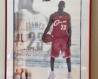 Item 91:  Framed LeBron James Picture - 20.5" x 24.5": $125