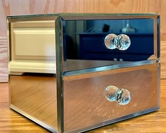 Item 99:  Mirrored Jewelry Box - 6.25"l x 5.75"w x 5.25"h:  $22