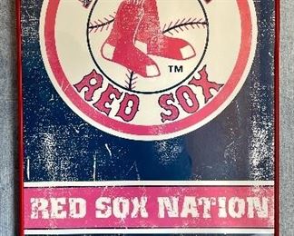 Item 100:  Red Sox Nation Framed Poster & Go Sox Wood Sign:  $85                                                                                             Largest - 22.5" x 34.25"