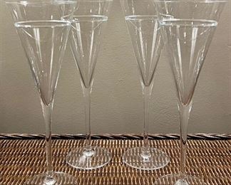 Item 160:  (4) Champagne Glasses:  $18