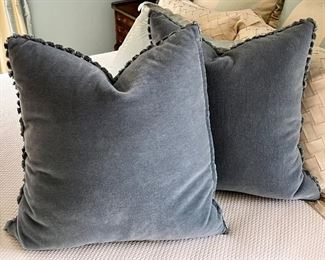 Item 183:  (2) Mohair Pillows with Tassels - 24" x 24":  $120
