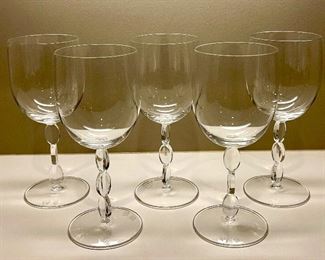 Item 199:  (5) "W" Wine Glasses:  $22