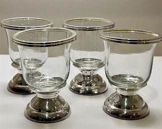 Item 213:  (4) Pottery Barn Votive Candle Holders - 6": $16 for set