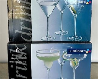 Item 233:  Luminarc Martini Glasses (6):  $24                                             Item 234:  Luminarc Margarita Glasses (6):  $24