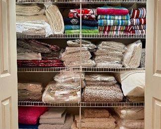 We have a large assortment of linens at this sale!  All priced at the sale.