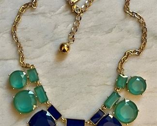 Item 327:  Kate Spade Blue and Green Fashion Necklace: $34