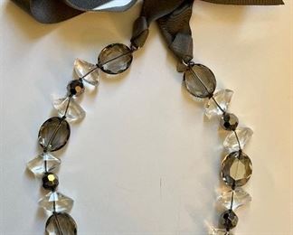 Item 342:  Grey Silk with Beads: $28