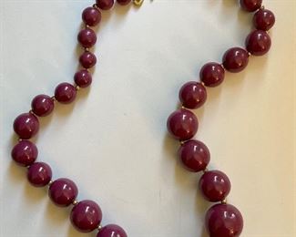 Item 348:  Purple Bead Necklace: $8