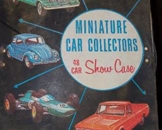 vintage Lesney metal car/trucks sets, in carrying case