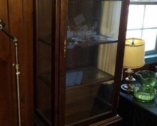 lighted curio cabinet