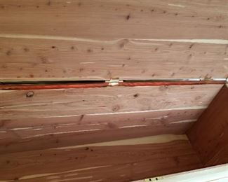 custom made cedar lined trunk w/ drawer storage