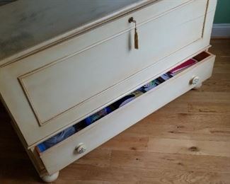 \custom made cedar lined trunk w/ drawer storage