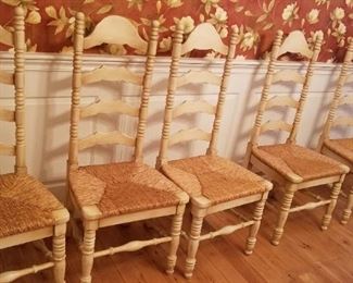 country dining table and 6 chairs