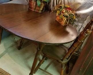 folding wooden table, legs fold flat