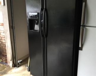 Black refrigerator - outside view