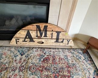 Family Sign & rug