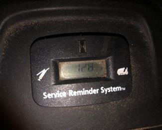 Only 128 hrs on the John Deere riding lawnmower 