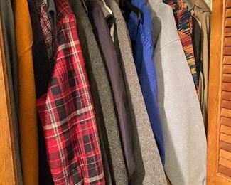 Men's, Women's and children's clothing.