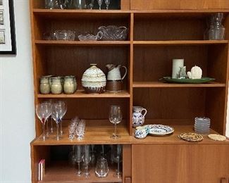 Nice Mid Century style cabinet full of barware