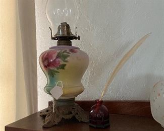 Antique oil lamp