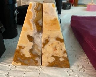 Heavy marble bookends