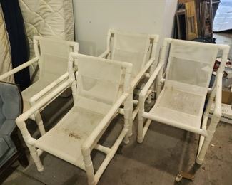 pvc chairs, outdoor