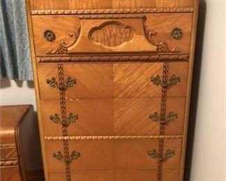 Vintage Waterfall Chest of Drawers 