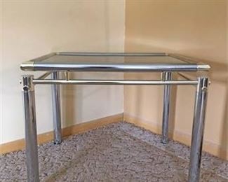 Glass End Table 