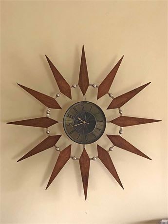 Mid Century Starburst Wall Clock 