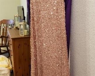 gold sequined formal