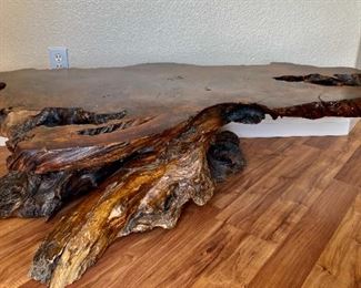 live edge burl table handmade in Montana