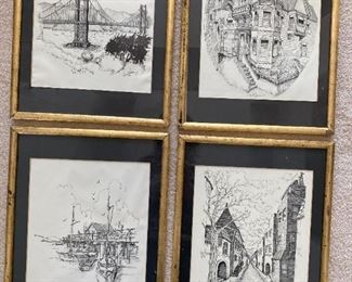 pen & ink sketches  of San Francisco